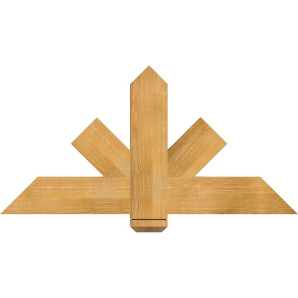Ekena Millwork Kennewick Rough Sawn Timber Gable Bracket, Western Red Cedar, 48"W x 24"H x 2"D x 6"F, 12/12 Pitch GBW048X24X0206KEN00RWR - main